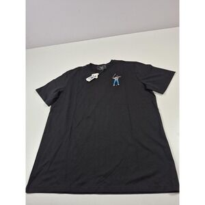 Eastside Golf Shirt Mens Large Black Golfer Embroidered Graphic Tee Cotton